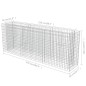 vidaXL Arriate de gaviones de acero 270x50x100 cm