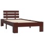 vidaXL Estructura de cama madera maciza pino marrón oscuro 100x200 cm vidaXL Estructura de cama madera maciza pino marrón oscuro 100x200 cm
