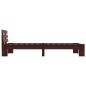 vidaXL Estructura de cama madera maciza pino marrón oscuro 100x200 cm vidaXL Estructura de cama madera maciza pino marrón oscuro 100x200 cm