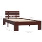 vidaXL Estructura de cama madera maciza pino marrón oscuro 100x200 cm vidaXL Estructura de cama madera maciza pino marrón oscuro 100x200 cm