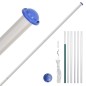 vidaXL Mástil de bandera modular aluminio plateado 6,23 m vidaXL Mástil de bandera modular aluminio plateado 6,23 m