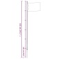 vidaXL Mástil de bandera modular aluminio plateado 6,23 m vidaXL Mástil de bandera modular aluminio plateado 6,23 m