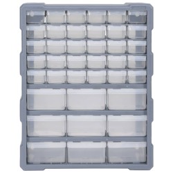 vidaXL Organizador multicajones con 39 cajones 38x16x47 cm