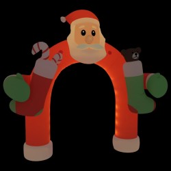 vidaXL Puerta de arco inflable de Navidad con LED 320 cm