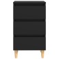 vidaXL Mesitas de noche 2 uds patas madera maciza negro 40x35x69 cm vidaXL Mesitas de noche 2 uds patas madera maciza negro 40x35x69 cm