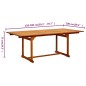 vidaXL Mesa de comedor jardín madera maciza acacia (150-200)x100x75cm vidaXL Mesa de comedor jardín madera maciza acacia (150-200)x100x75cm