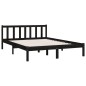 vidaXL Estructura de cama de madera maciza de pino negra 140x190 cm vidaXL Estructura de cama de madera maciza de pino negra 140x190 cm
