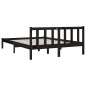 vidaXL Estructura de cama de madera maciza de pino negra 140x190 cm vidaXL Estructura de cama de madera maciza de pino negra 140x190 cm
