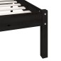 vidaXL Estructura de cama de madera maciza de pino negra 140x190 cm vidaXL Estructura de cama de madera maciza de pino negra 140x190 cm