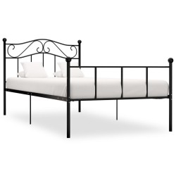 vidaXL Estructura de cama de metal negro 90x200 cm