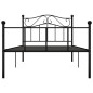 vidaXL Estructura de cama de metal negro 90x200 cm vidaXL Estructura de cama de metal negro 90x200 cm