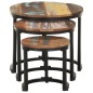 vidaXL Mesitas auxiliares 3 piezas madera maciza reciclada vidaXL Mesitas auxiliares 3 piezas madera maciza reciclada