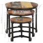 vidaXL Mesitas auxiliares 3 piezas madera maciza reciclada vidaXL Mesitas auxiliares 3 piezas madera maciza reciclada