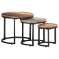vidaXL Mesitas auxiliares 3 piezas madera maciza reciclada vidaXL Mesitas auxiliares 3 piezas madera maciza reciclada