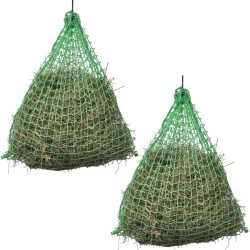 vidaXL Redes para heno 2 uds redondas 1x0,75 m PP