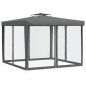 vidaXL Cenador con doble techo de tela gris antracita 3x3x2,68 m vidaXL Cenador con doble techo de tela gris antracita 3x3x2,68 m