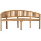 vidaXL Banco banana de madera maciza de teca 180 cm vidaXL Banco banana de madera maciza de teca 180 cm