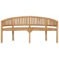 vidaXL Banco banana de madera maciza de teca 180 cm vidaXL Banco banana de madera maciza de teca 180 cm