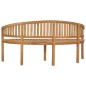 vidaXL Banco banana de madera maciza de teca 180 cm vidaXL Banco banana de madera maciza de teca 180 cm
