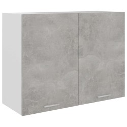vidaXL Armario colgante contrachapada gris hormigón 80x31x60 cm