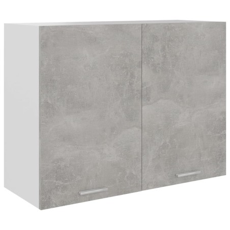 vidaXL Armario colgante contrachapada gris hormigón 80x31x60 cm