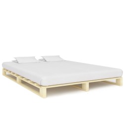 vidaXL Estructura de cama de palés madera maciza de pino 140x200 cm