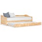 vidaXL Estructura de sofá cama extraíble madera de pino 90x200 cm vidaXL Estructura de sofá cama extraíble madera de pino 90x200 cm