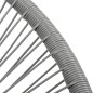 vidaXL Silla redonda de jardín ratán sintético gris vidaXL Silla redonda de jardín ratán sintético gris