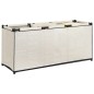 vidaXL Caja de almacenaje de tela crema 105x34,5x45 cm vidaXL Caja de almacenaje de tela crema 105x34,5x45 cm