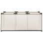 vidaXL Caja de almacenaje de tela crema 105x34,5x45 cm vidaXL Caja de almacenaje de tela crema 105x34,5x45 cm