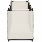 vidaXL Caja de almacenaje de tela crema 105x34,5x45 cm vidaXL Caja de almacenaje de tela crema 105x34,5x45 cm