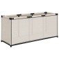 vidaXL Caja de almacenaje de tela crema 105x34,5x45 cm vidaXL Caja de almacenaje de tela crema 105x34,5x45 cm
