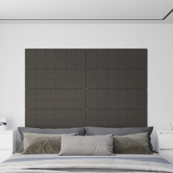 vidaXL Paneles de pared 12 uds terciopelo gris oscuro 90x30 cm 3,24 m²
