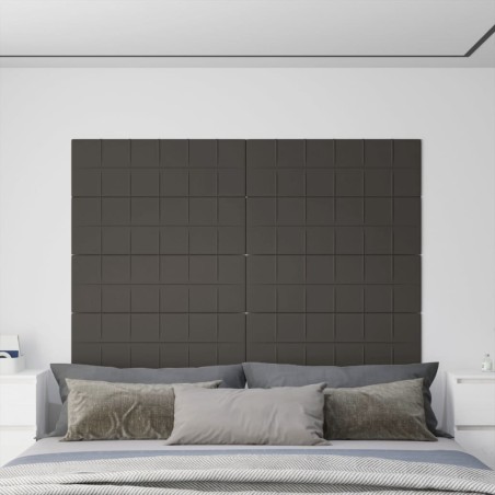 vidaXL Paneles de pared 12 uds terciopelo gris oscuro 90x30 cm 3,24 m²