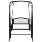 vidaXL Banco mecedor de acero negro 124 cm vidaXL Banco mecedor de acero negro 124 cm