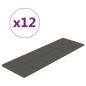 vidaXL Paneles de pared 12 uds terciopelo gris oscuro 90x30 cm 3,24 m²