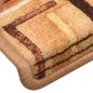 vidaXL Alfombrilla autoadhesiva de escalera 15 uds beige 65x21x4 cm vidaXL Alfombrilla autoadhesiva de escalera 15 uds beige 65x21x4 cm