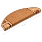 vidaXL Alfombrilla autoadhesiva de escalera 15 uds beige 65x21x4 cm vidaXL Alfombrilla autoadhesiva de escalera 15 uds beige 65x21x4 cm