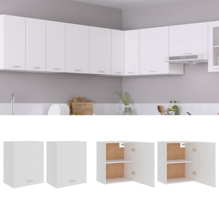 vidaXL Armarios colgantes cocina 2 uds madera de ingeniería 50x31x60cm