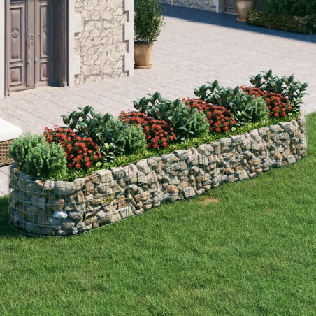vidaXL Arriate de gaviones de hierro galvanizado 400x100x50 cm