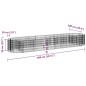 vidaXL Arriate de gaviones de hierro galvanizado 400x100x50 cm vidaXL Arriate de gaviones de hierro galvanizado 400x100x50 cm