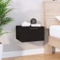 vidaXL Mesitas de noche de pared 2 uds negro 34x30x20 cm