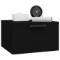 vidaXL Mesitas de noche de pared 2 uds negro 34x30x20 cm