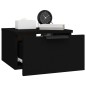 vidaXL Mesitas de noche de pared 2 uds negro 34x30x20 cm