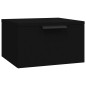 vidaXL Mesitas de noche de pared 2 uds negro 34x30x20 cm