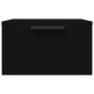 vidaXL Mesitas de noche de pared 2 uds negro 34x30x20 cm