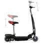 vidaXL Patinete eléctrico con asiento y LED 120 W negro vidaXL Patinete eléctrico con asiento y LED 120 W negro