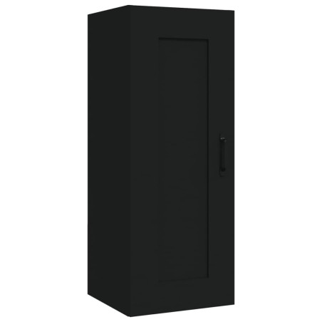 vidaXL Armario colgante de madera contrachapada negro 35x34x90 cm