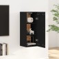 vidaXL Armario colgante de madera contrachapada negro 35x34x90 cm vidaXL Armario colgante de madera contrachapada negro 35x34x90 cm