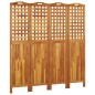 vidaXL Biombo de 4 paneles de madera maciza de acacia 162x2x180 cm vidaXL Biombo de 4 paneles de madera maciza de acacia 162x2x180 cm